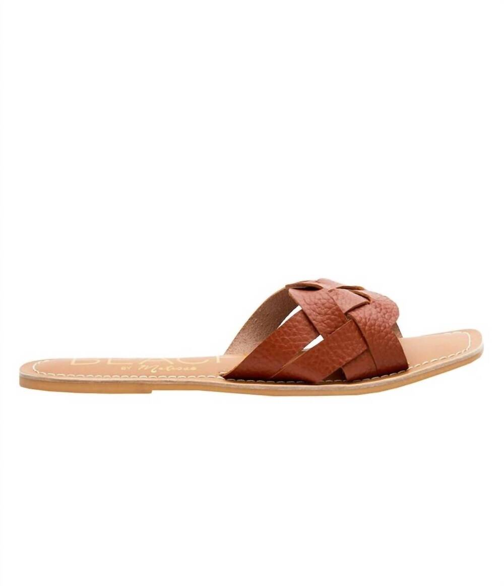 NEW MATISSE women's escape slide sandal in cognac